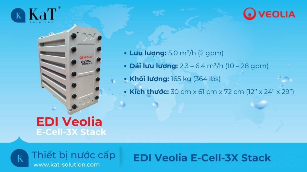 Thiết bị EDI Veolia E-Cell-3X Stack