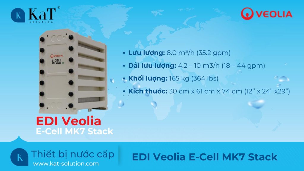 Thiết bị EDI Veolia E-Cell MK7 Stack