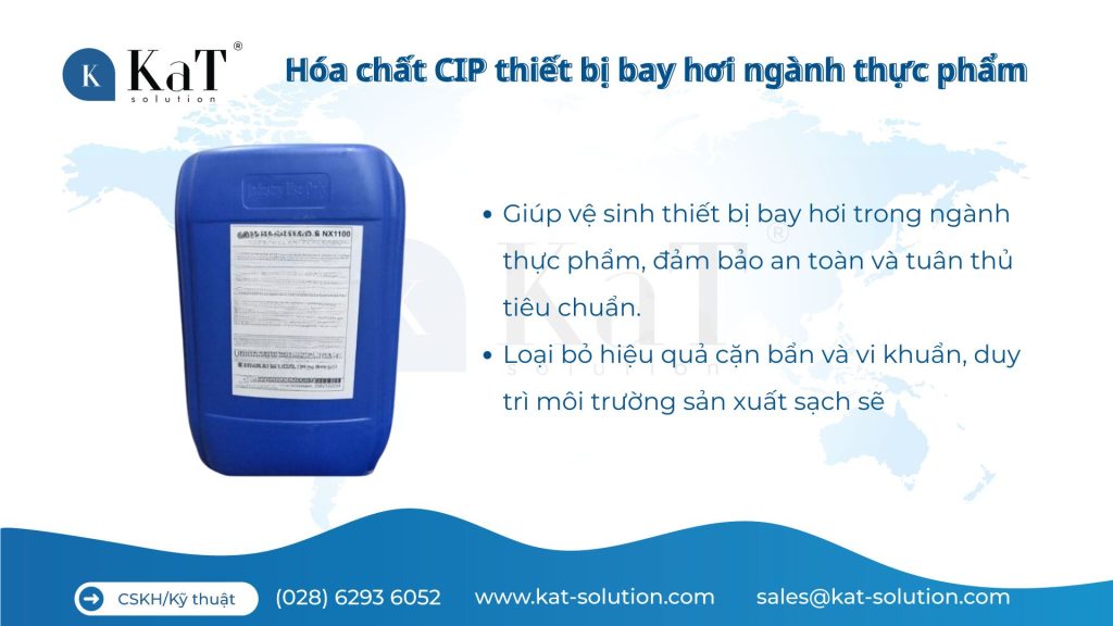 Hóa chất CIP thiết bị bay hơi ngành thực phẩm