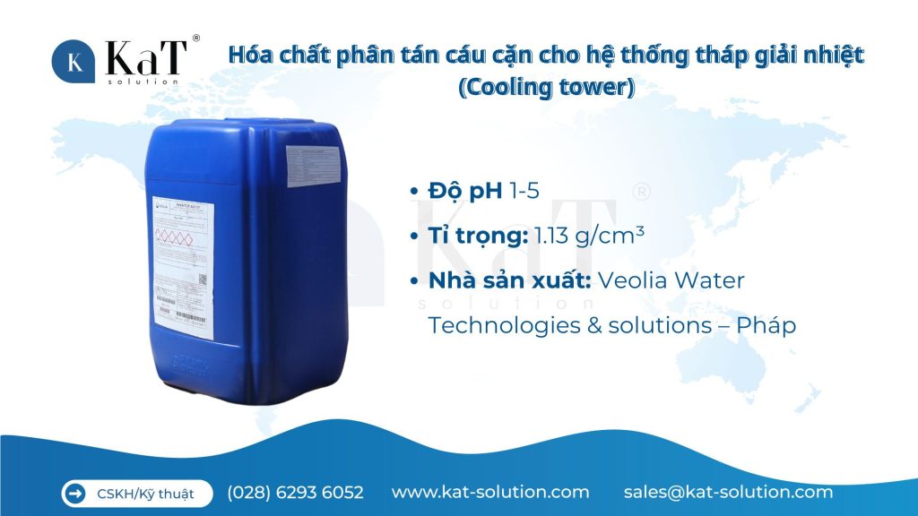 Hóa chất phân tán cáu cặn cho hệ thống tháp giải nhiệt (Cooling tower)