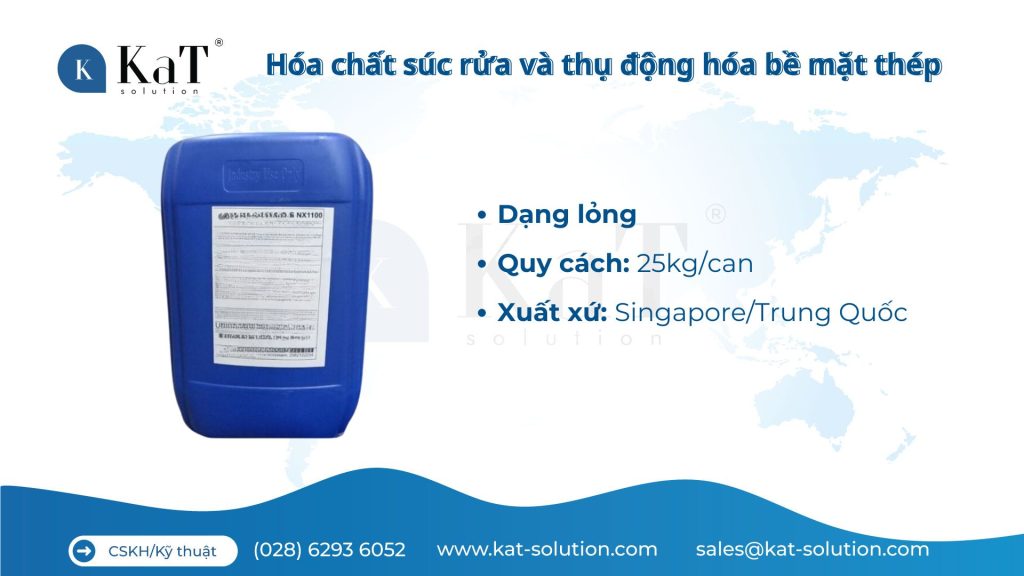 Hóa chất súc rửa và thụ động hóa bề mặt thép