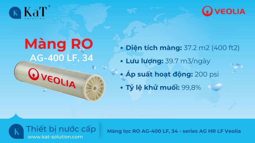 Màng lọc RO AG-400 LF, 34 - series AG HR LF Veolia