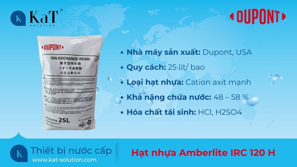 Hạt nhựa DuPont Amberlite IRC 120 H