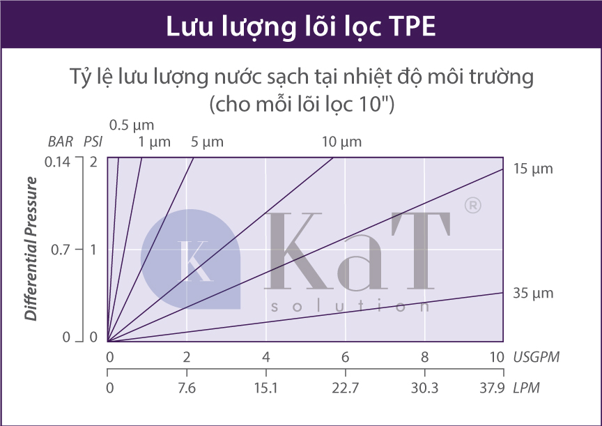 Lưu lượng lõi lọc Graver TPE