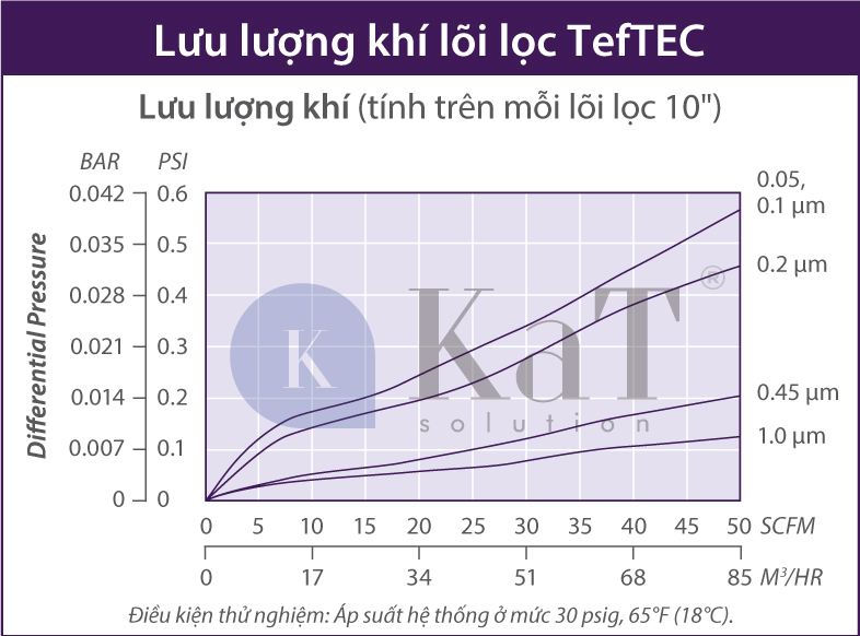 Lưu lượng khí lõi lọc TefTEC