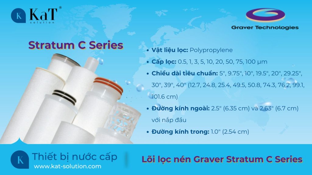 thông số lõi lọc nén Graver Stratum C Series