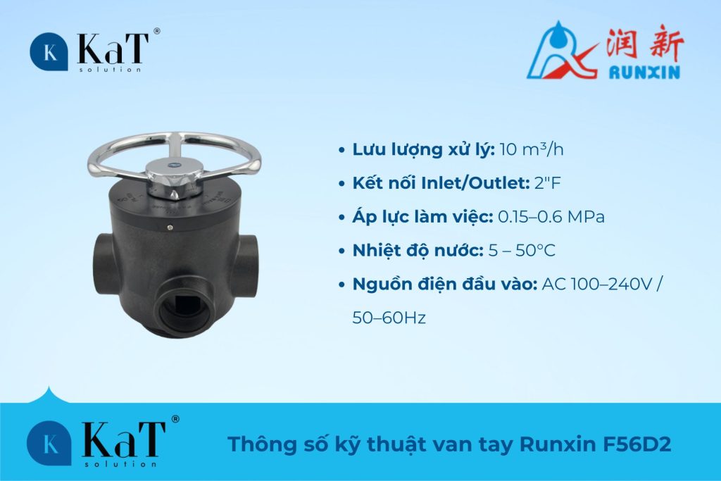 Thông số kỹ thuật van tay runxin F56D2