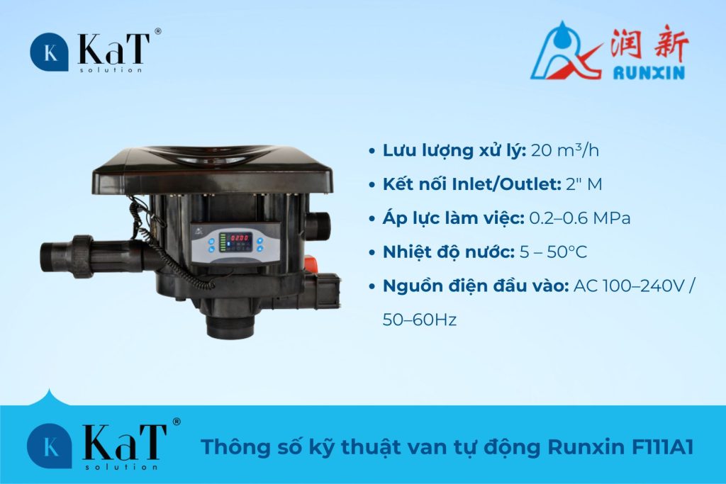 Thông số kỹ thuật van tự động runxin F111A1