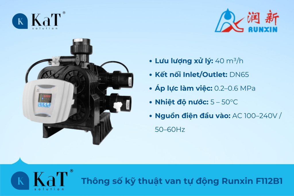 Thông số kỹ thuật van tự động runxin F112B1