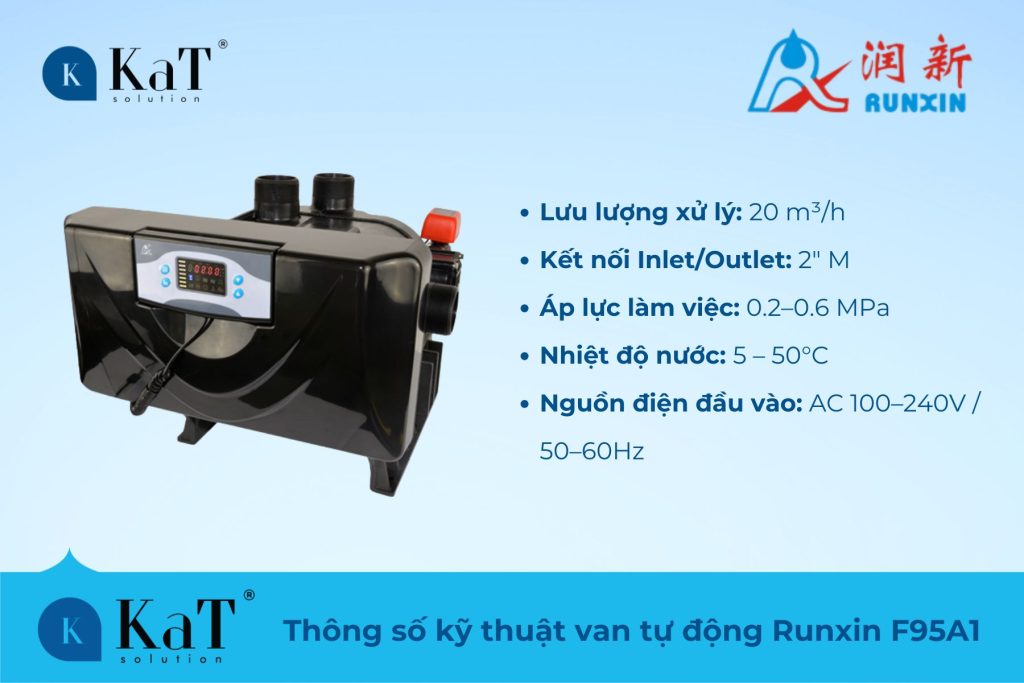 Thông số kỹ thuật van tự động runxin F95A1