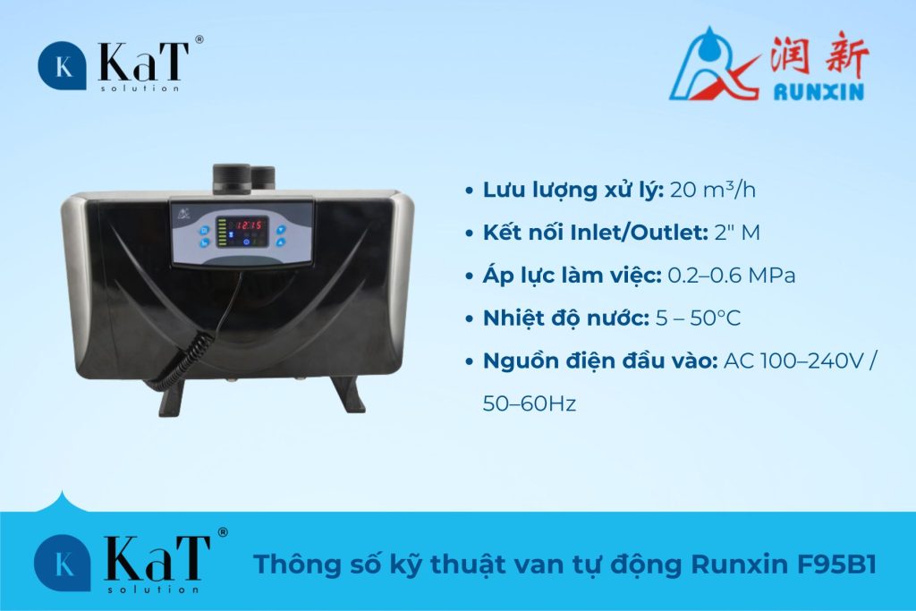 Thông số kỹ thuật van tự động runxin F95B1