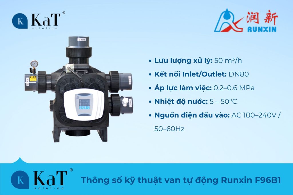 Thông số kỹ thuật van tự động runxin F96B1