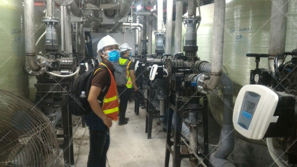 Van tự động runxin F112A3 tại công trình thực tế