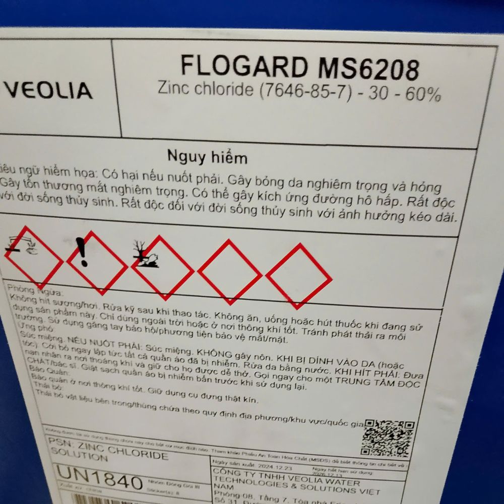 Hóa chất Veolia FloGard MS6208