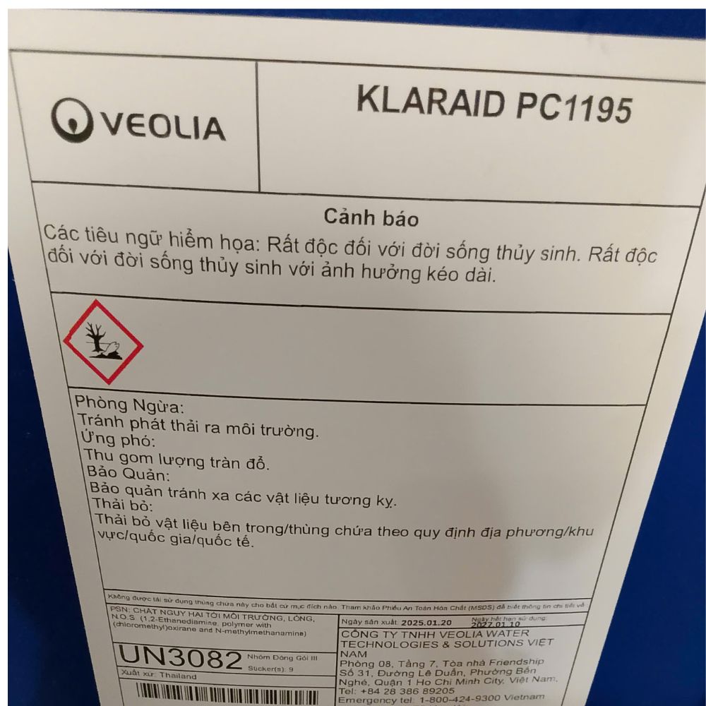 Hóa chất Veolia KlarAid PC1195